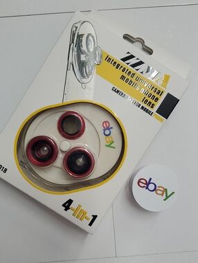 Ebay Exclusive Phone Grip & 4-in-1 Mobile Phone  Camera Lens, ZM-018 -Red